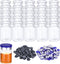 PATIKIL 100pcs 6ml Glass Vials, Small Empty Sample Bottles with Caps, Rubber Stopper, Injection Port for Lab