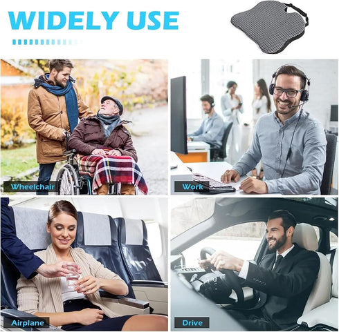 Generic Car Wedge Seat Cushion Memory Foam Comfortable Seat Cushion-Orthopedic Support for Car Driver Seat Office Chair