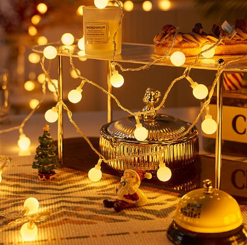 WFGGEH Globe String Lights, 10ft 20 LED USB Powered Globe Fairy String Lights