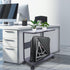 Ageanbri 2-Tier 20kg/44lbs Computer Carts & Machine Stands Rolling Computer Stand Each Layer Max Load-Bearing PC Stand