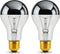 OHLECTRIC A21 Half Chrome Light Bulb 100W with E26 Base and 1025