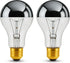 OHLECTRIC A21 Half Chrome Light Bulb 100W with E26 Base and 1025