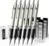 Four Candies Metal Mechanical Pencil Set - 6PCS 0.9mm Pencils, 360PCS HB Lead Refills, 3 Erasers, 9 Eraser Refills