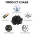 120Pcs Round Rubber End Caps, 9/16" (14mm) Vinyl Flexible Screw Thread Protectors for Metal Tubing