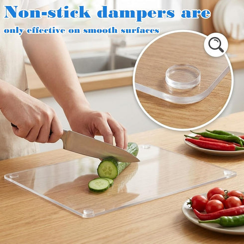 Dplolng 20PCS Clear Anti Slip Bumper Pads, Glass Table Top Bumper, Non Adhesive Soft Rubber Grippers Bumpers Pads