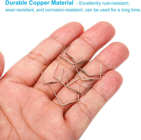 PATIKIL 12x14mm 200Pcs Copper Chandelier Connector Pins, Chandelier Crystal Clips for Fastening Crystals Parts