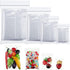 4 Sizes 100 Pack Clear Reclosable Zipper Storage Bags - Resealable Lock Seal Zipper for Jewelry and Vitamins