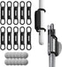 Nearockle 10 Pack Magnetic Pen Pencil Holder, Silicone Adjustable Holder for Desk, Refrigerator, Whiteboards, Office