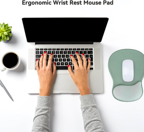 WINTOJO (JMP-034) Ergonomic Mouse Pad with Gel Wrist Rest Support Comfortable Gaming Mouse Pad Pain Relief Mousepad