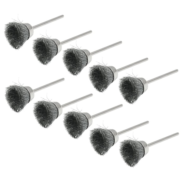 20Pcs Wire Wheel Brushes Cup-shape Steel Wire Brushes with 3/32" Shank for Rotary Tools