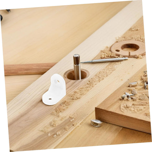 1set Lurrose Plastic Corner Connectors Shaped Brackets for Reinforcing Cabinets Chairs and Tv Stands for Use Includes