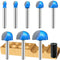 Vipbhtool Cove Box Router Bit Set Solid Carbide Double Flute Core Box Round