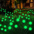 Halloween Decorations Solar Spooky Lights Outdoor - 2PACK 16LED Green Firefly Lights for Halloween Party Decor,