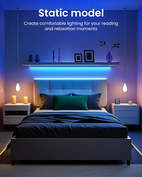 200ft, VOLIVO LED Strip Lights for Bedroom Smart Bluetooth RGB Light Strips with App Control & Music Sync, Color