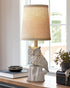 14.25" G-SAFAVA Small Table Lamp for Living Room Farmhouse Bedside Resin Single Lamp with White Owl Lamp Shape