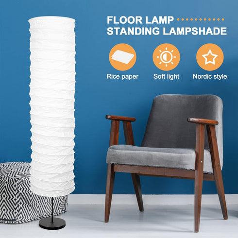 1pc 95x22cm STOBOK Lamp Shade, Paper Floor Lamp Shade Paper Light Cover DIY Rice Paper Floor Lamp Protector Cover