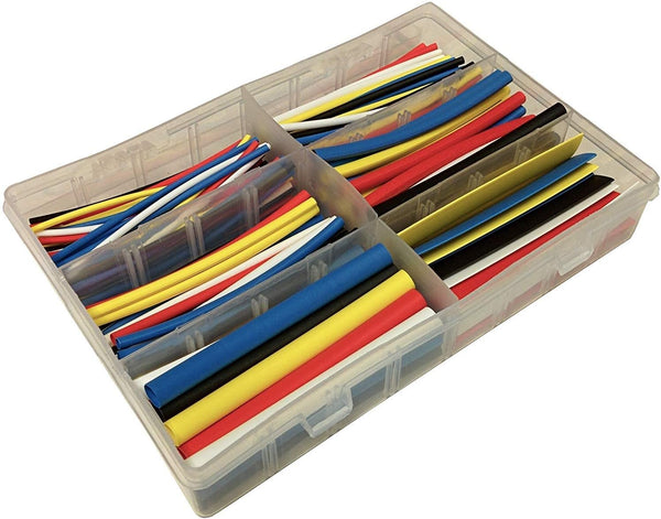Electriduct 180PCS Heat Shrink Tubing Kit 2:1 Ratio - Assorted Sizes Range: 1/16" to 3/8"