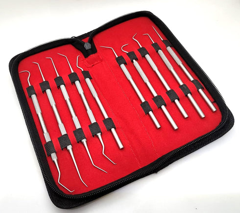 Set of 10 Stainless Steel Precision Micro Probe Set Combo, 5.5 inch-6 inch Overall Length