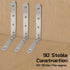 Luomorgo 16 5" 3", Pcs L Shaped Brackets for Shelves - Heavy Duty Stainless Steel Decorative Corner Brace Joint Right