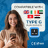 OREI USA to UK Travel Plug Adapter - Type G Compatible with UK, UAE, Hong Kong, Dubai - 2 in 1 UK Plug Adapter - 2 Pack