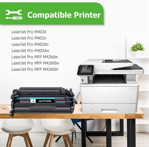 Aztech 26A CF226A Toner Cartridge 2 Pack - Compatible Replacement for HP Pro M402 Series Printer Ink