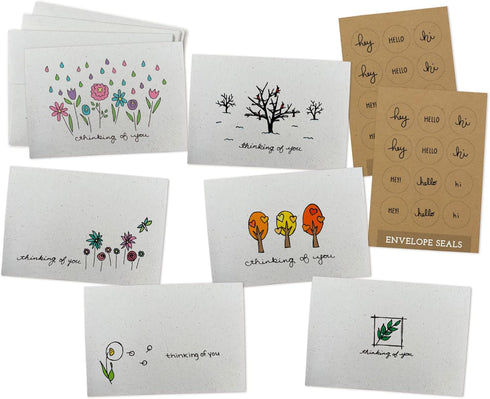 Nature Thinking of You Collection Pack Set by Sugartown Greetings - 24 Note Cards with Envelopes