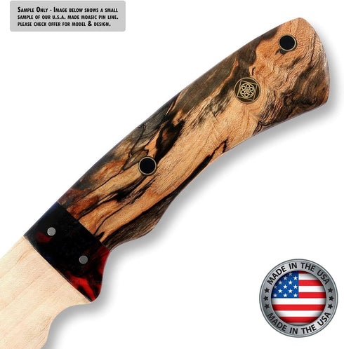 Mosaic Pin - (0.250 (1/4) Inch Diameter) - (898BA) - Decorative Knife Handle Pins and Rods, Brass and Aluminum