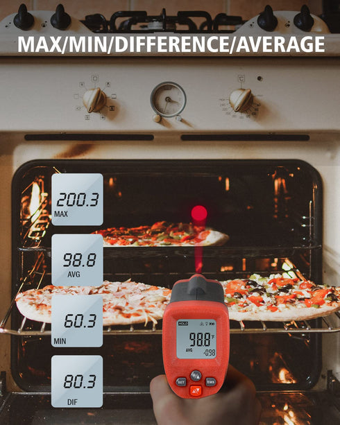 Wintact Infrared Thermometer Temperature Gun, Non-Contact Digital Laser Heat Temp Gun for Kitchen Cooking -58? to 788?