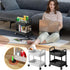 Generic 2 Layers Plastic Rolling Cart, Multi-Functional Storage Rack with Handle, Movable Storage Organizer