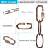 Tovmey 6.5 (3mm), 2 Feet Aged Bronze Finish Chandelier Chain Vintage Pendant Light Fixture Metal Chain with a Fake