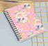 Yansanido Spiral Notebook, 4 Pcs A6 Flower Design Thick Hardcover 8mm Ruled 4 Color 80 Sheets -160 Pages Journals for Study and Notes (A6-4pcs flower, A6)