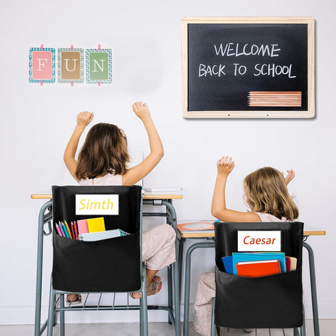 6 20"x17", k-2, PCS Chair Pockets for Classroom Seat Sacks for Classroom Chairs Student Chair Pockets with Name Tag