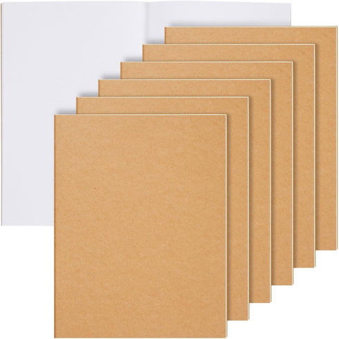 Paper Junkie 6 Pack Large Bulk Sketchbook Journals | Blank Books for Kids, Students, Office Supplies