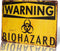 dingleiever Warning Biohazard Hazard Sign, Novelty METAL Sign