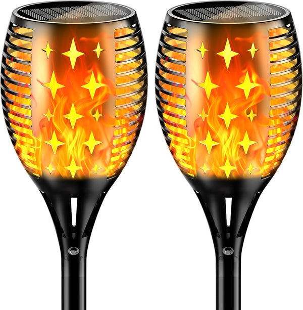 YoungPower 43'' Large Solar Torch Lights Flickering Flames Torches, Waterproof Outdoor Flame