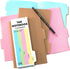 Suck UK A5 Tabbed Notebook: Study Notebook, Project Note Pad & Planner, Colored Paper with Tabs, Kraft