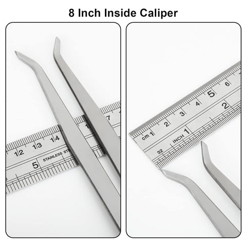 3pcs 8 Inch Long Spring Caliper Set, Carbon Steel Measuring Tool for Wood Turning Lathe Projects
