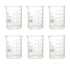 SCIENCENT Glass Beaker 250ml, Set of 6