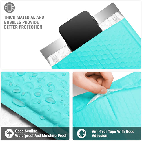 Metronic Bubble Mailer 6x10 Inch 25 Pack Waterproof Cushioning Self Seal Adhesive Padded Envelopes for Christmas Gifts
