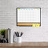 JILoffice Magnetic Calendar Whiteboard & Bulletin Corkboard Combo Board 24 x 18 Inch, Black Aluminum Frame for Home,
