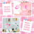 MSHUNKEJI 300 3x3 Pcs Index Card Heart Shaped Note Cards Blank Index Cards Pink Note Cards Colors Study Cards Blank