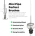 StemClenz Set 7-Piece Pack) Pipe Perfect Mini Brush Precision Cleaning Kit for Small & Hard-to-Reach Areas | Micro