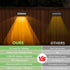 9 IP65 (2 Packs) Solar Fence Lights Outdoor,Step Lights Solar Powered with Lighting Options, Waterproof, Deck Light
