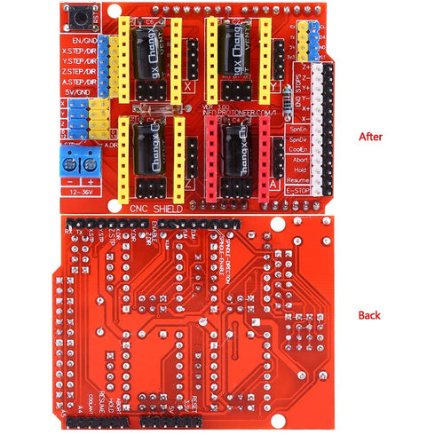 A4988 3D 0.8, 4 3D CNC CNC Expansion Board Stepper Motor Driver for Engraver Printer, Opensource Firmware GRBL Compact