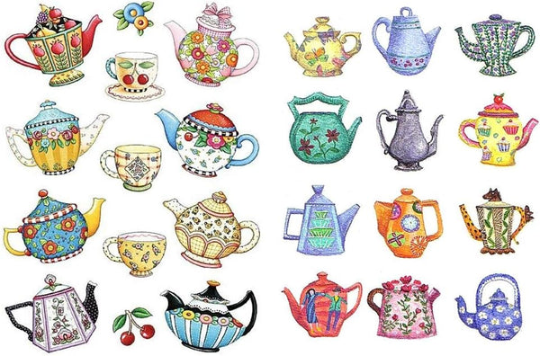 Seasonstorm Cute Teapot Kawaii Aesthetic Happy Planner Diary Journal Stationery Scrapbooking Stickers