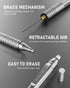Nicpro 4 Pack Metal Mechanical Pencil Set 0.5 mm & 0.7mm with Case, Artist Pencil MP1000 with Lead Refill and Erasers