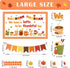 Thanksgiving Latte Bulletin Board Set Fall Coffee Cup Classroom Decoration with Maple Leaves Cutouts