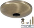 Antique Brass Ceiling Light Canopy Plate Kit - B&P Lamp Screw Collar