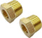 Midanya 1/4-Inch Female Pipe x 3/8-Inch Male Brass Pipe Fitting Reducer Adapter, 2 Pieces