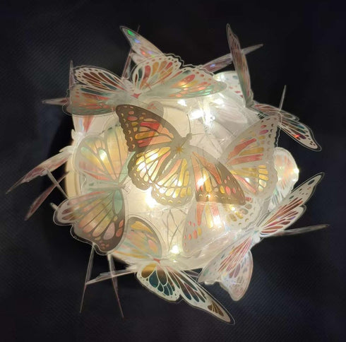 Butterfly ambiance Lamp, Bedside Decorative Small Table lamp, DIY Butterfly Lamp, Battery Powered Night Light, Gift